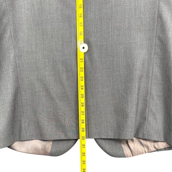 Hockerty Grey Bespoke Custom 2 Button Notched Lapel Blazer Jacket Mens 46 - Picture 10 of 10